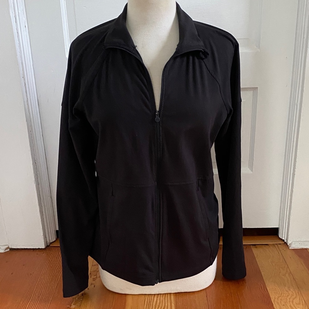 Apana Women's Black Full Zip Yoga‎ Jacket Medium